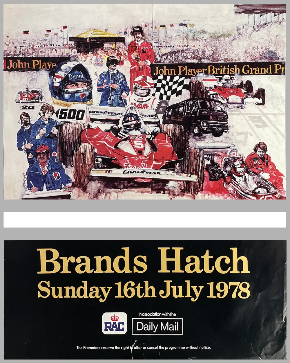 1978 British Grand Prix at Brands Hatch original race poster