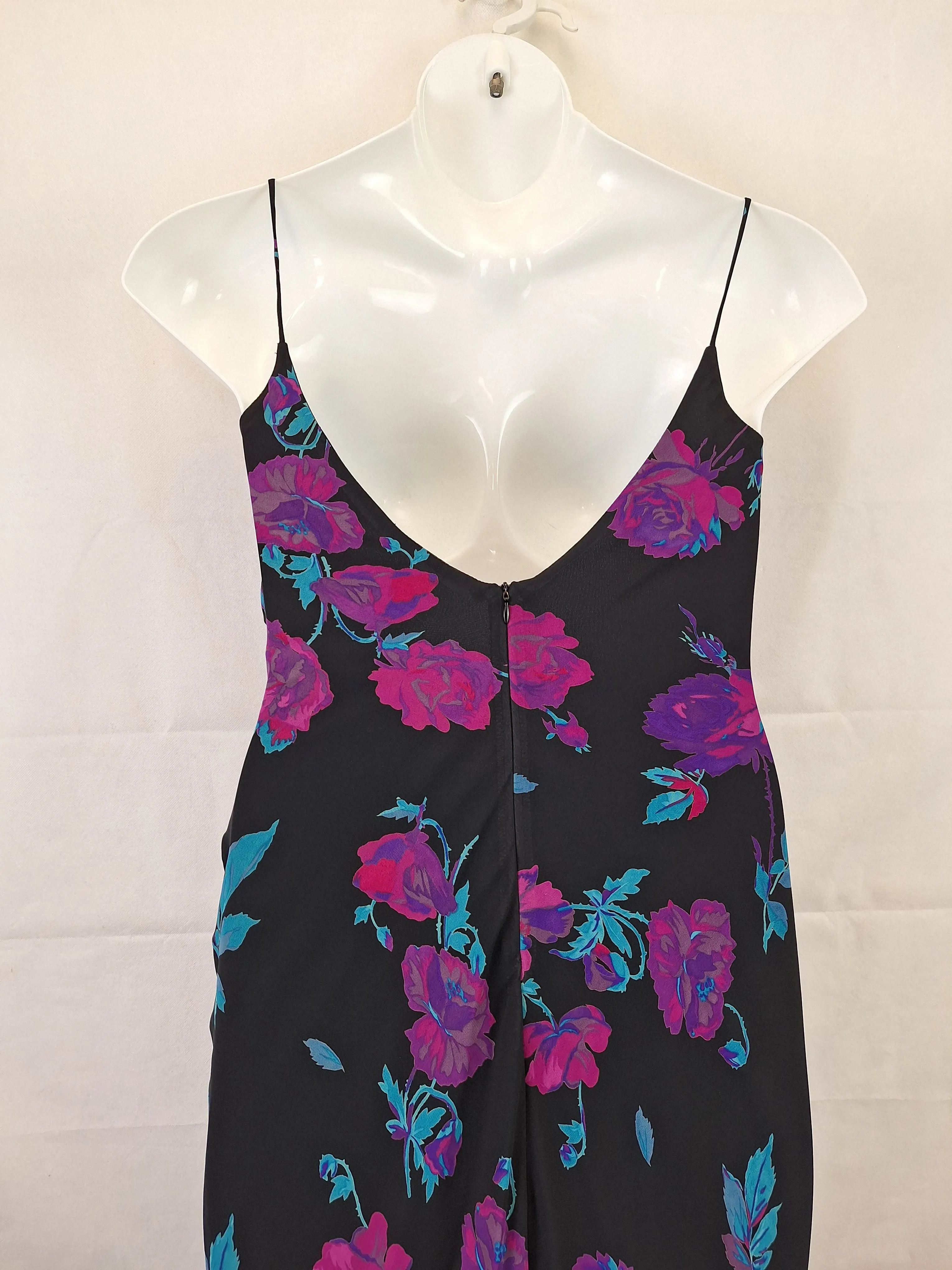 Assorted Brands Romantic Floral Cocktail Midi Dress Size 12