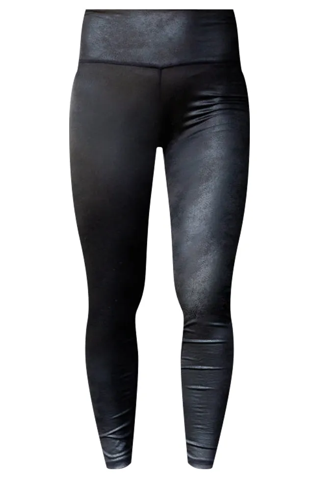 Be Extraordinary Black Faux Leather Leggings Black