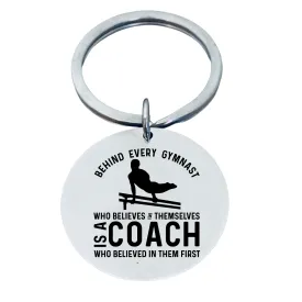 Boys Gymnastics Coach Keychain - Believe