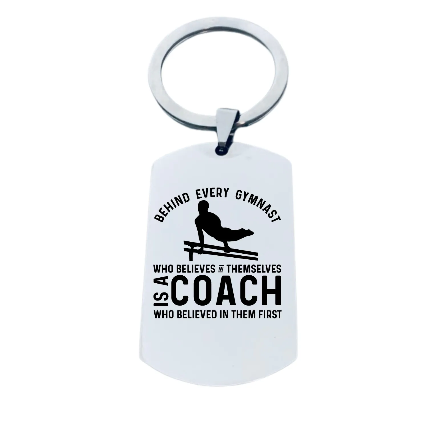 Boys Gymnastics Coach Keychain - Believe