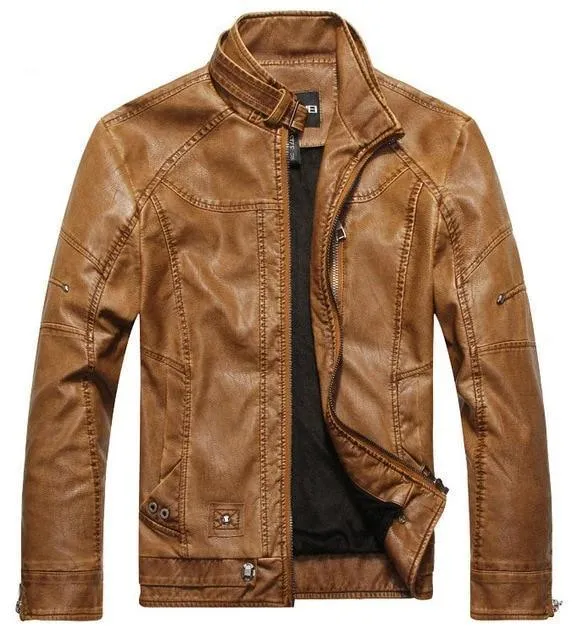 Classic Vintage Leather Jacket/PU Leather Bikers Jacket