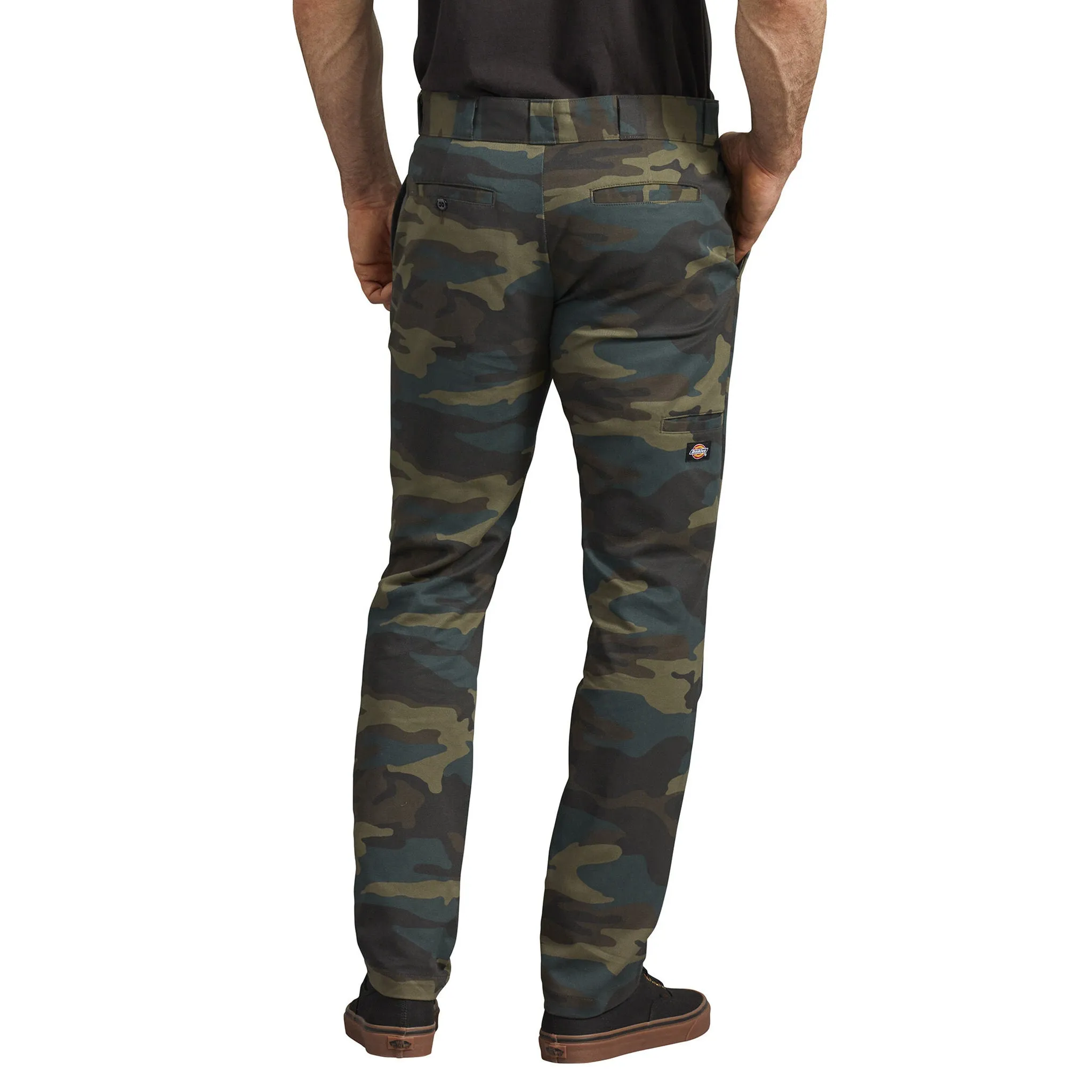 Dickies Men's WP801 FLEX Skinny Straight Fit Work Pants Hunter Green Camo