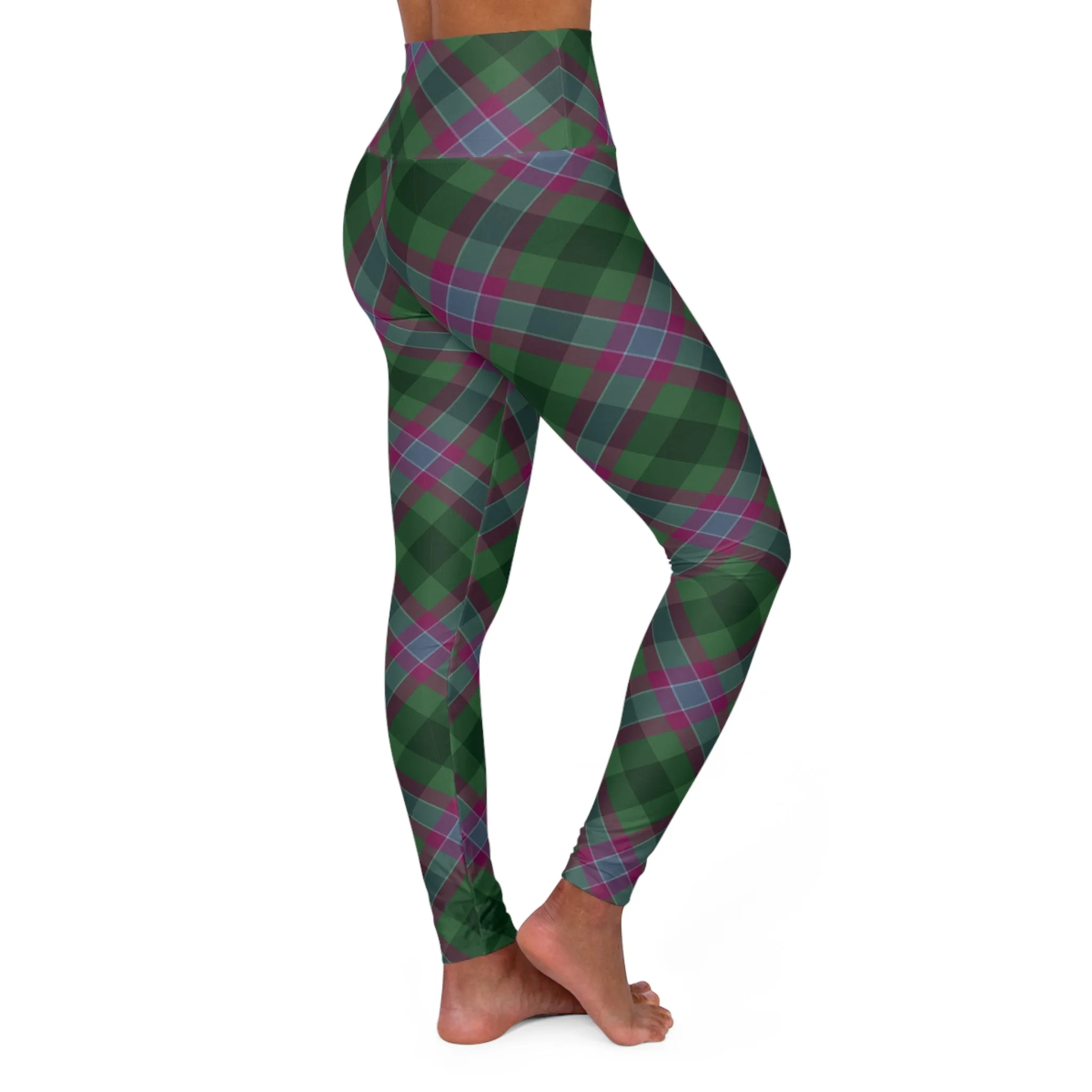 Dunans Rising Tartan High Waisted Yoga Leggings