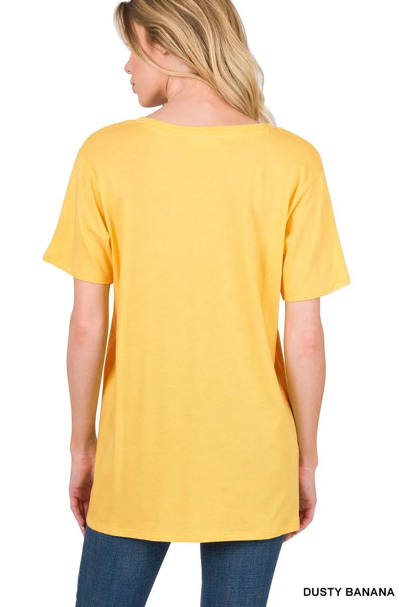 Dusty Banana Better Than Basic Boyfriend Tee V-Neck