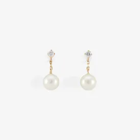 E8201PW | Diamond Sweetheart Sway Earrings