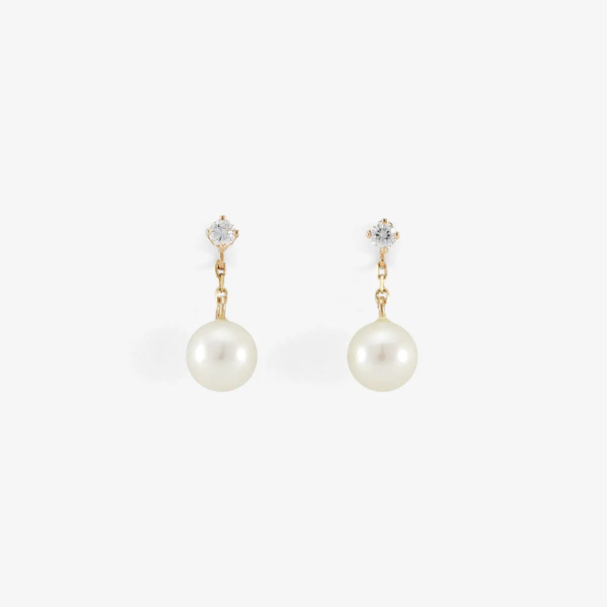 E8201PW | Diamond Sweetheart Sway Earrings