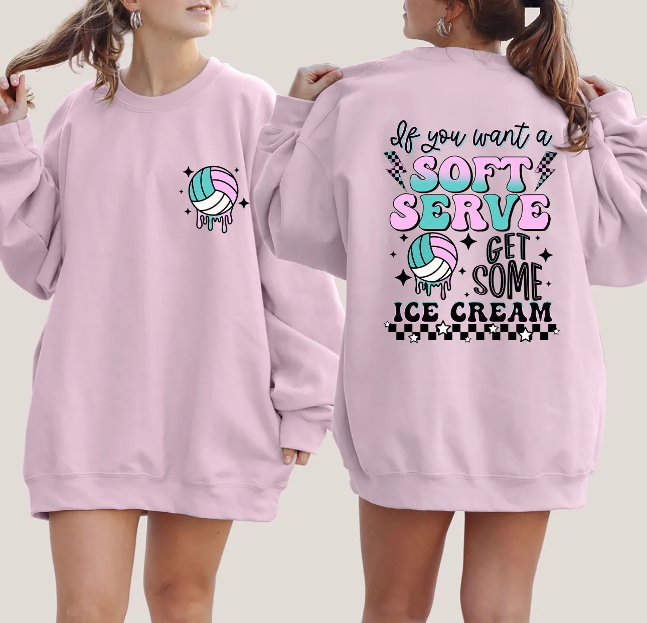 Funny Volleyball Crewneck Sweatshirt