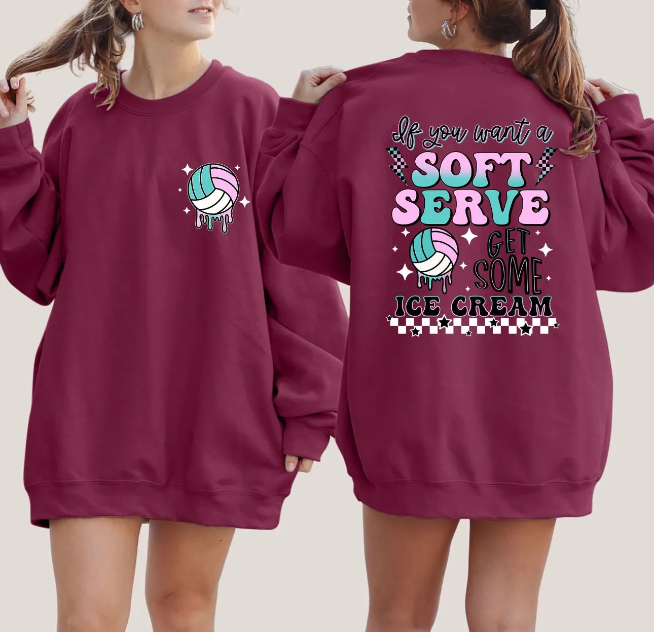 Funny Volleyball Crewneck Sweatshirt