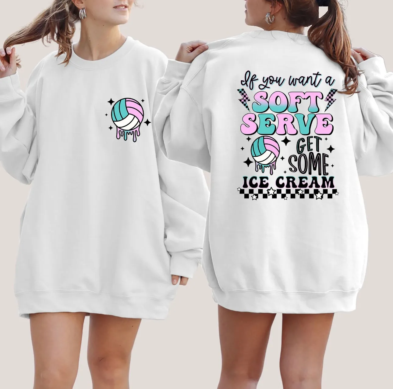 Funny Volleyball Crewneck Sweatshirt