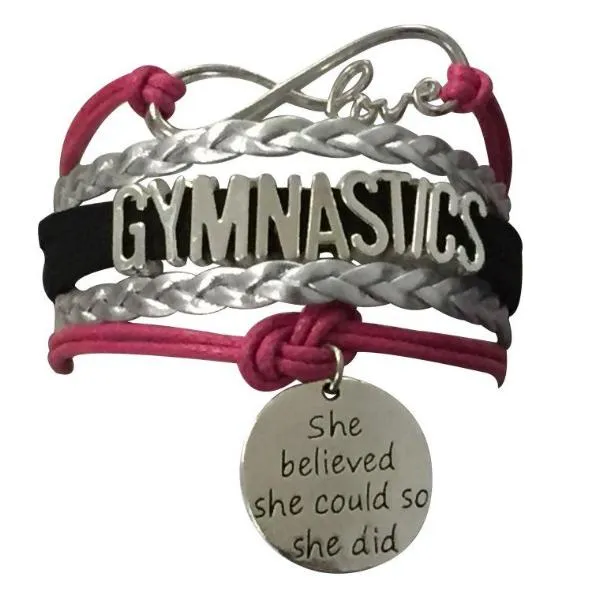 Girls Gymnastics Infinity Bracelet- 15 Colors