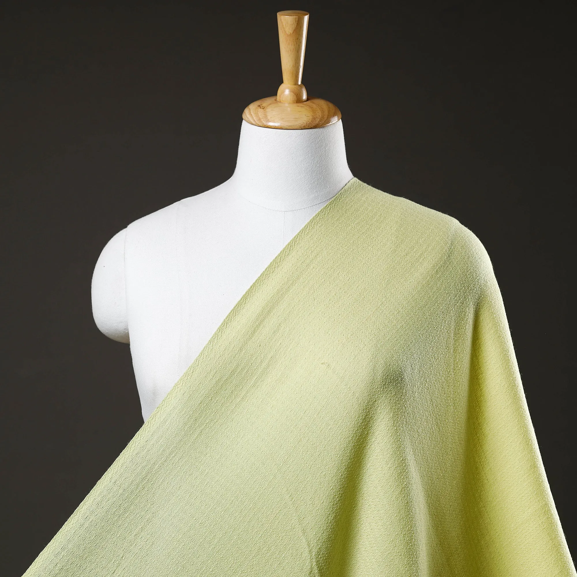 Premium Kumaun Handwoven Pure Merino Wool Fabric in Green