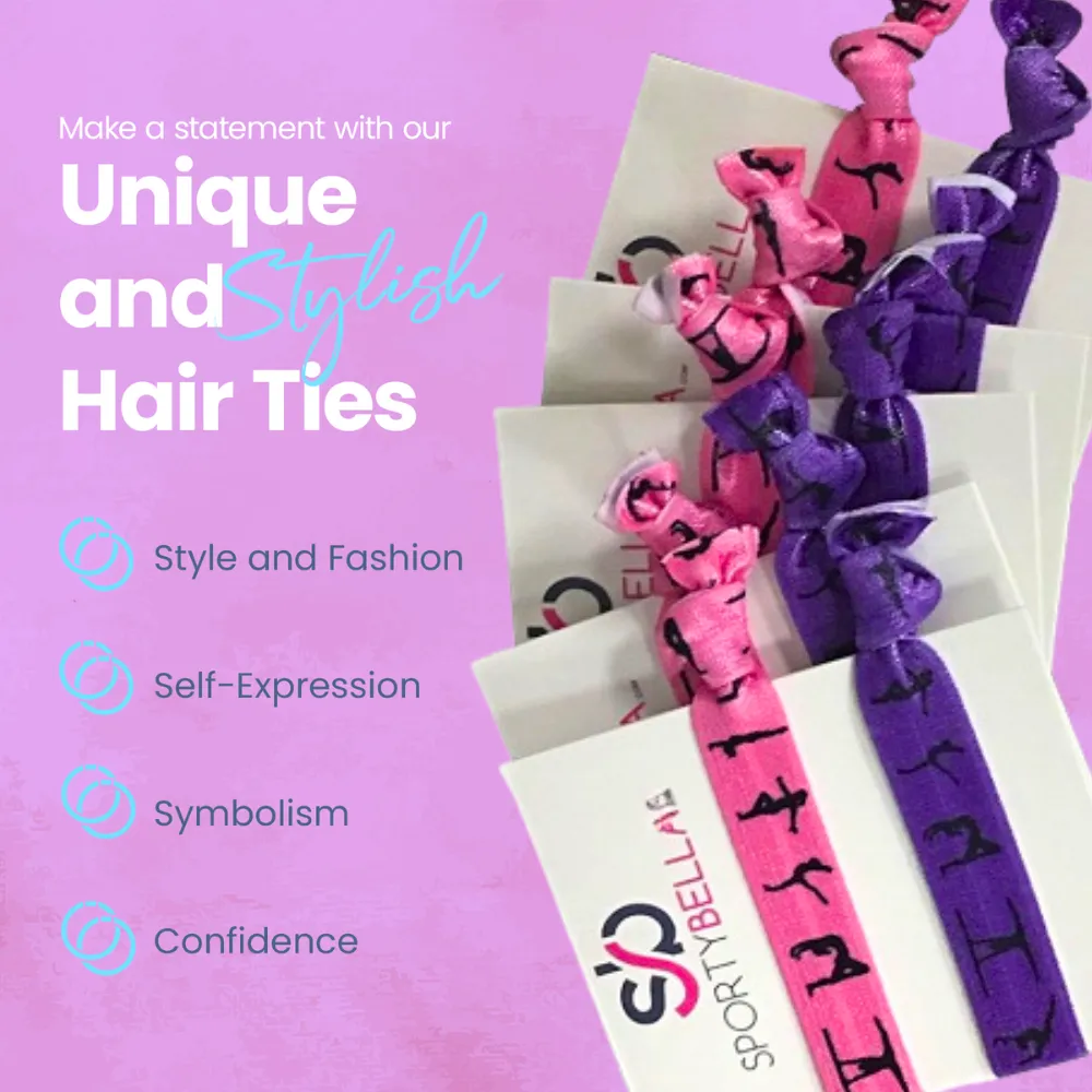 Gymnastics Hair Ties - Purple Pink