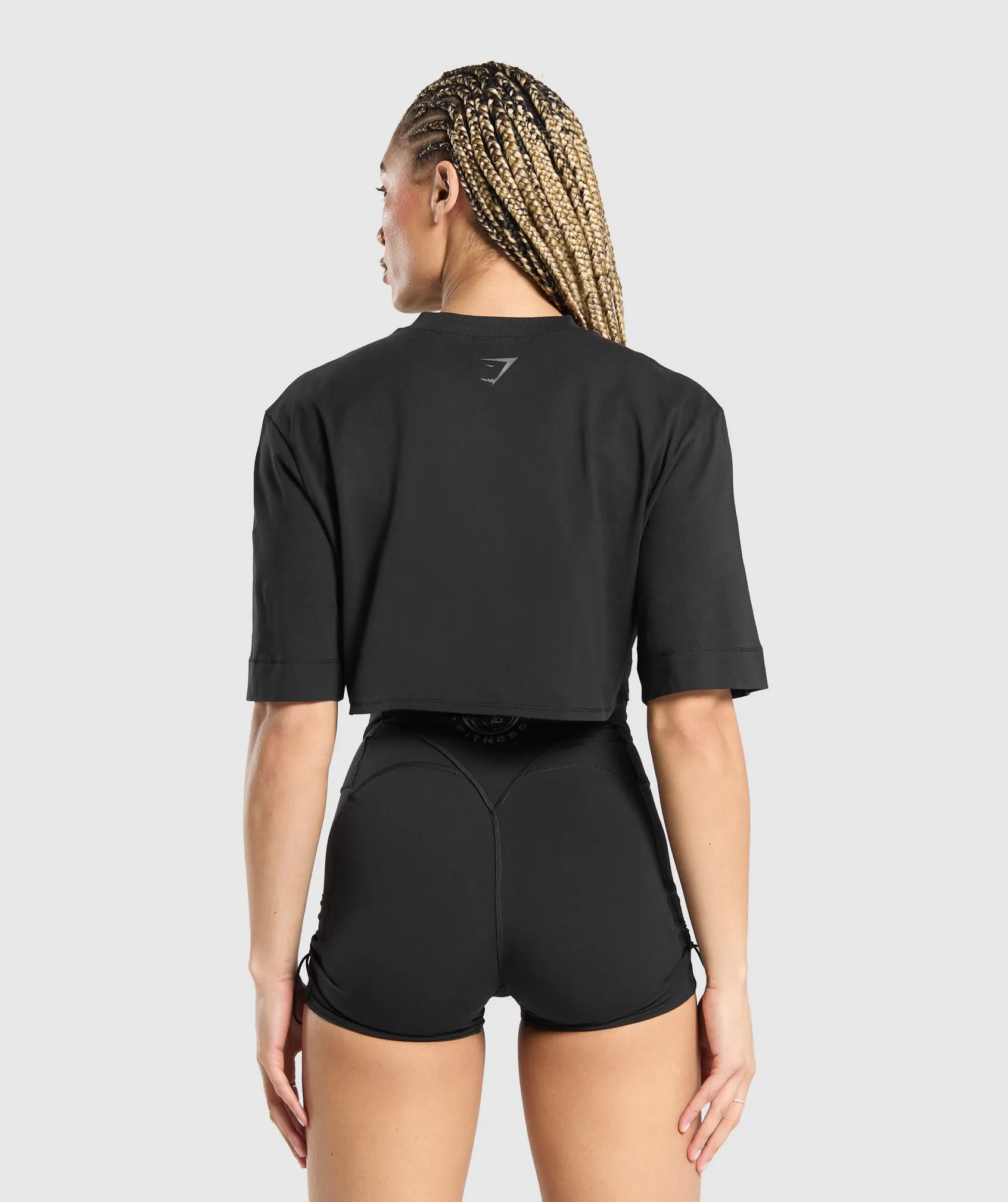 Gymshark Lifting Baddie Boxy Crop Top - Black