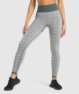 Gymshark WTFlex Seamless High Waisted Leggings - Chevron | Charcoal