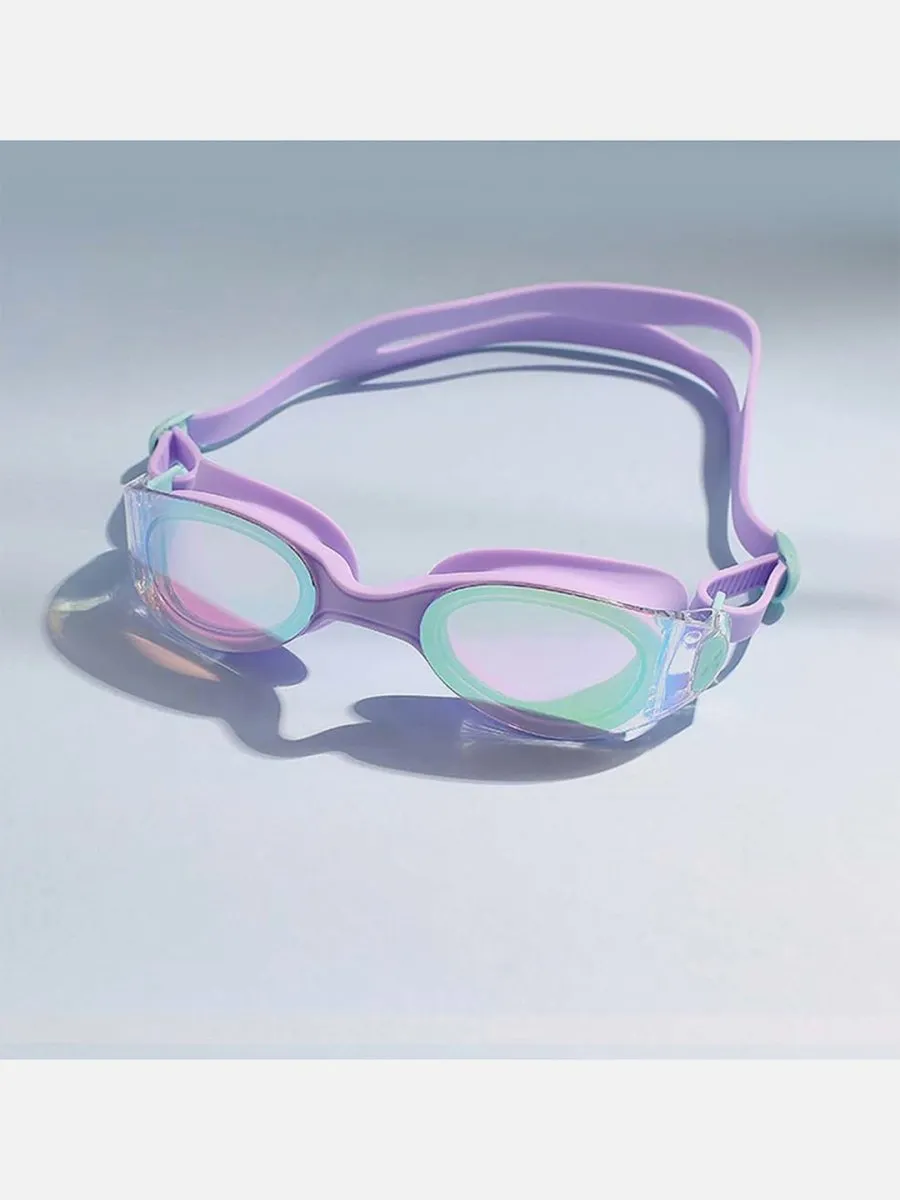 Little Surprise Box, Purple Hologram UV protected Unisex Swimming Goggles for Kids/Teens