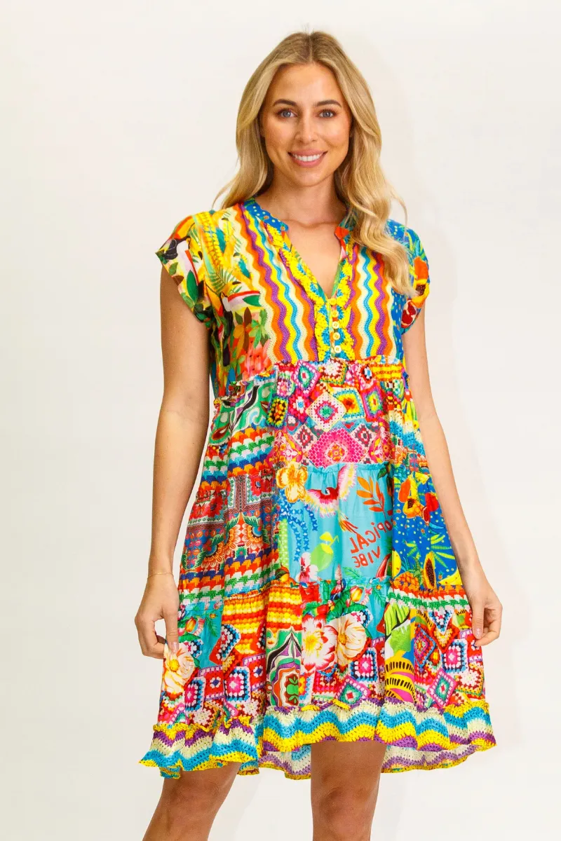 Lula Life Kirra Tiered Dress Print