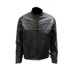 Men's Cowhide Leather Jacket, MJ790-SS-DL