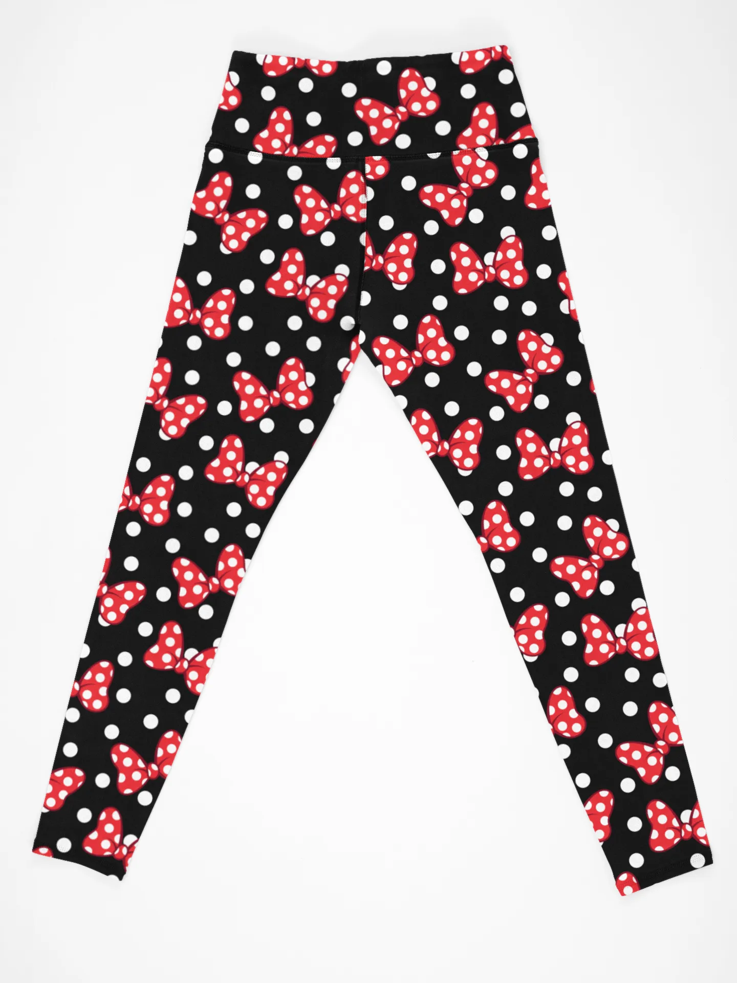 Polka Dot With Bows Women's Leggings