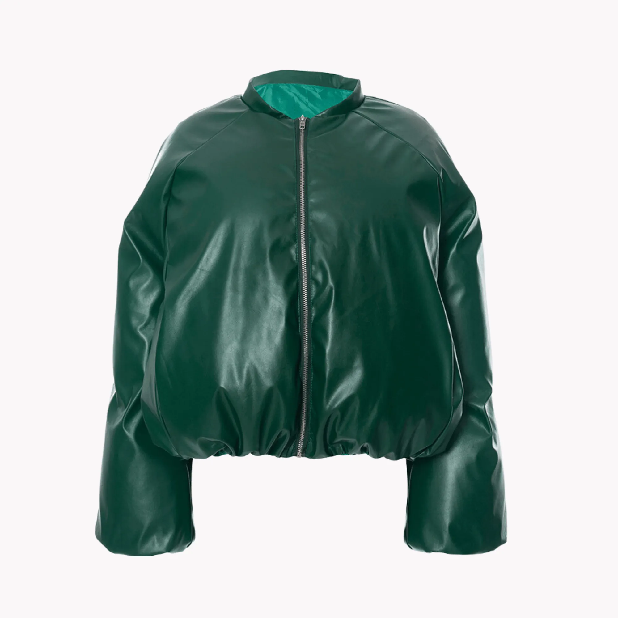 Pre Order:  Vegan Leather Cotton Fill Jacket