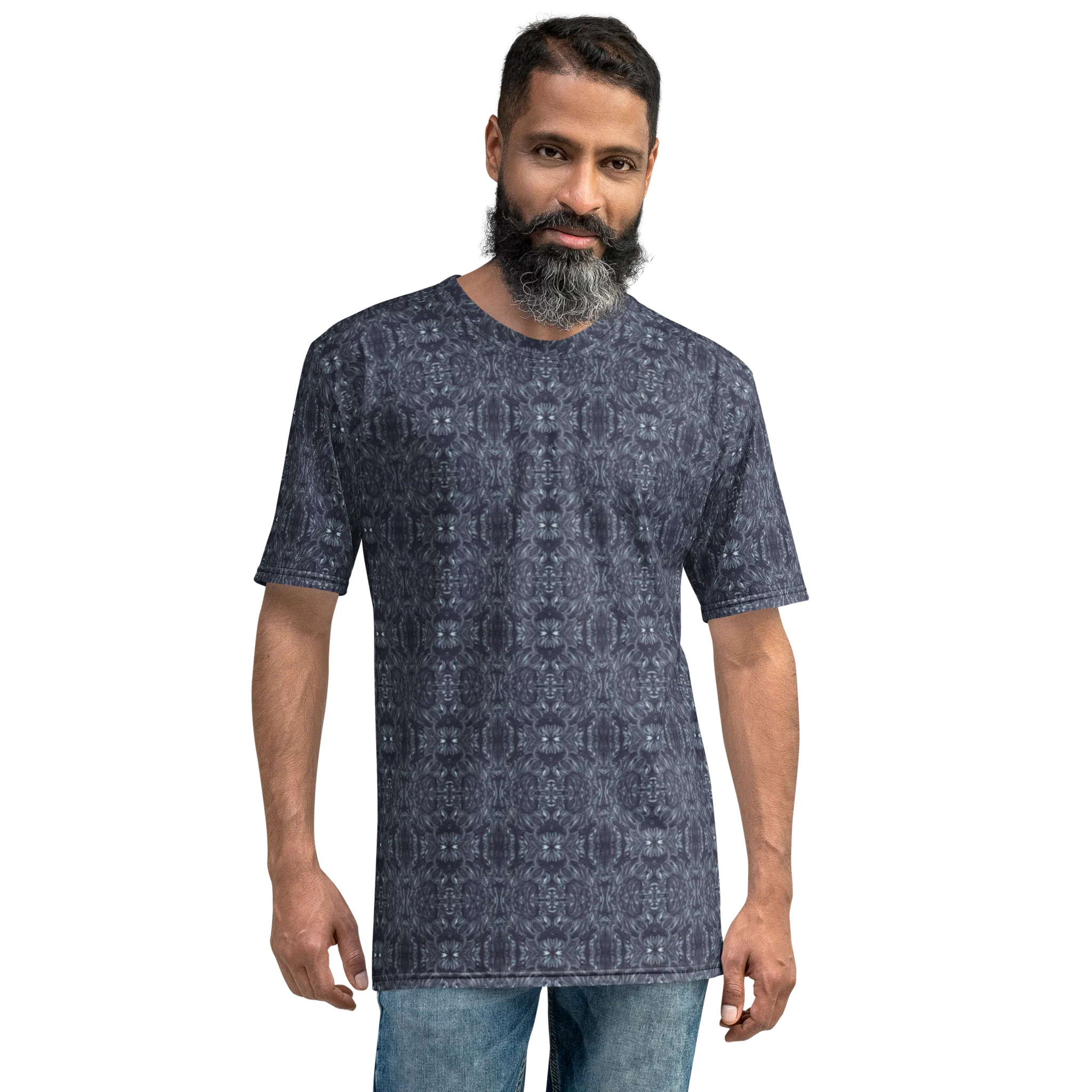 Recursia Bohemian Dream Men's Crew Neck T-Shirt In Blue