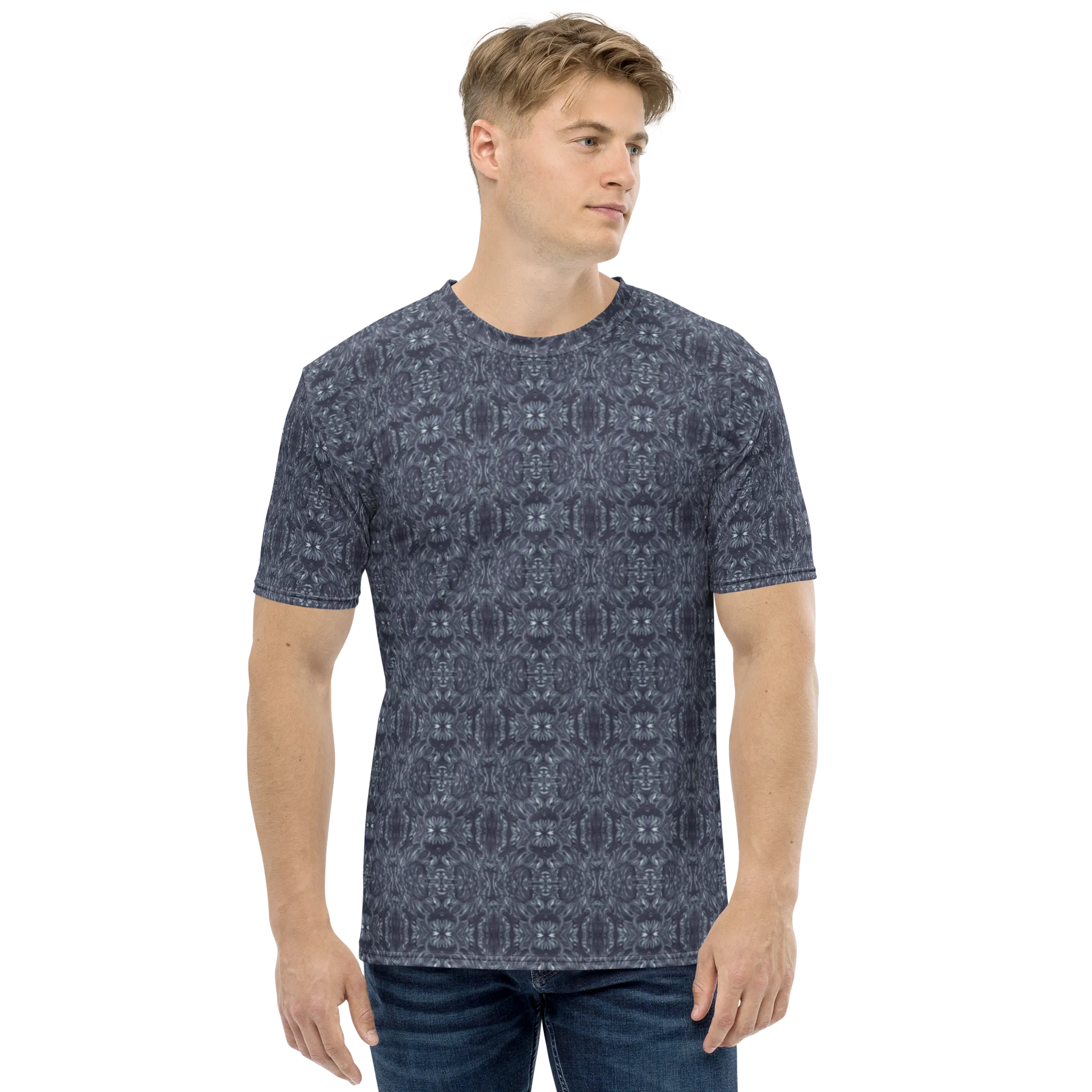 Recursia Bohemian Dream Men's Crew Neck T-Shirt In Blue