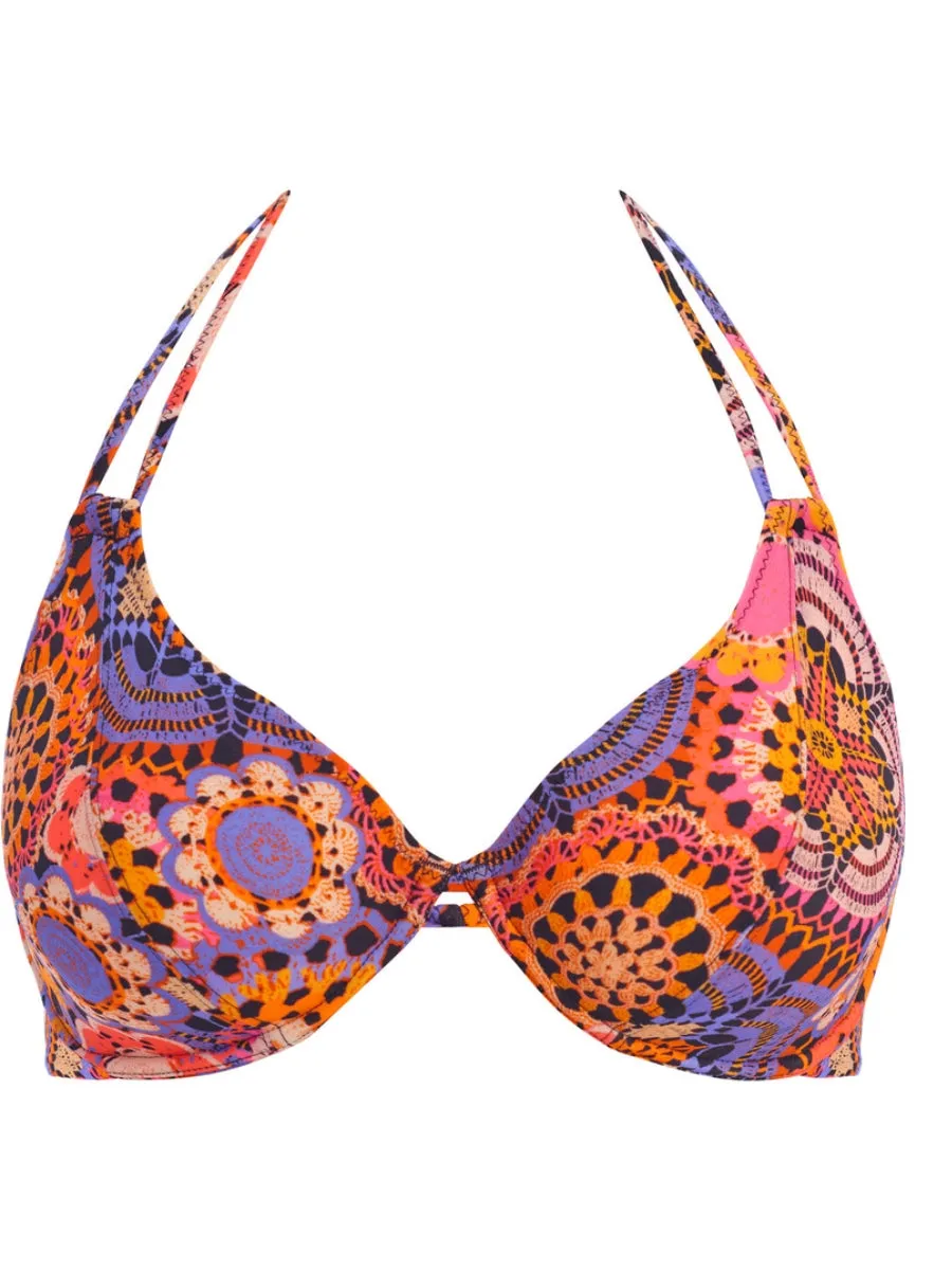 Santiago Nights Halterneck Bikini Top - Multi