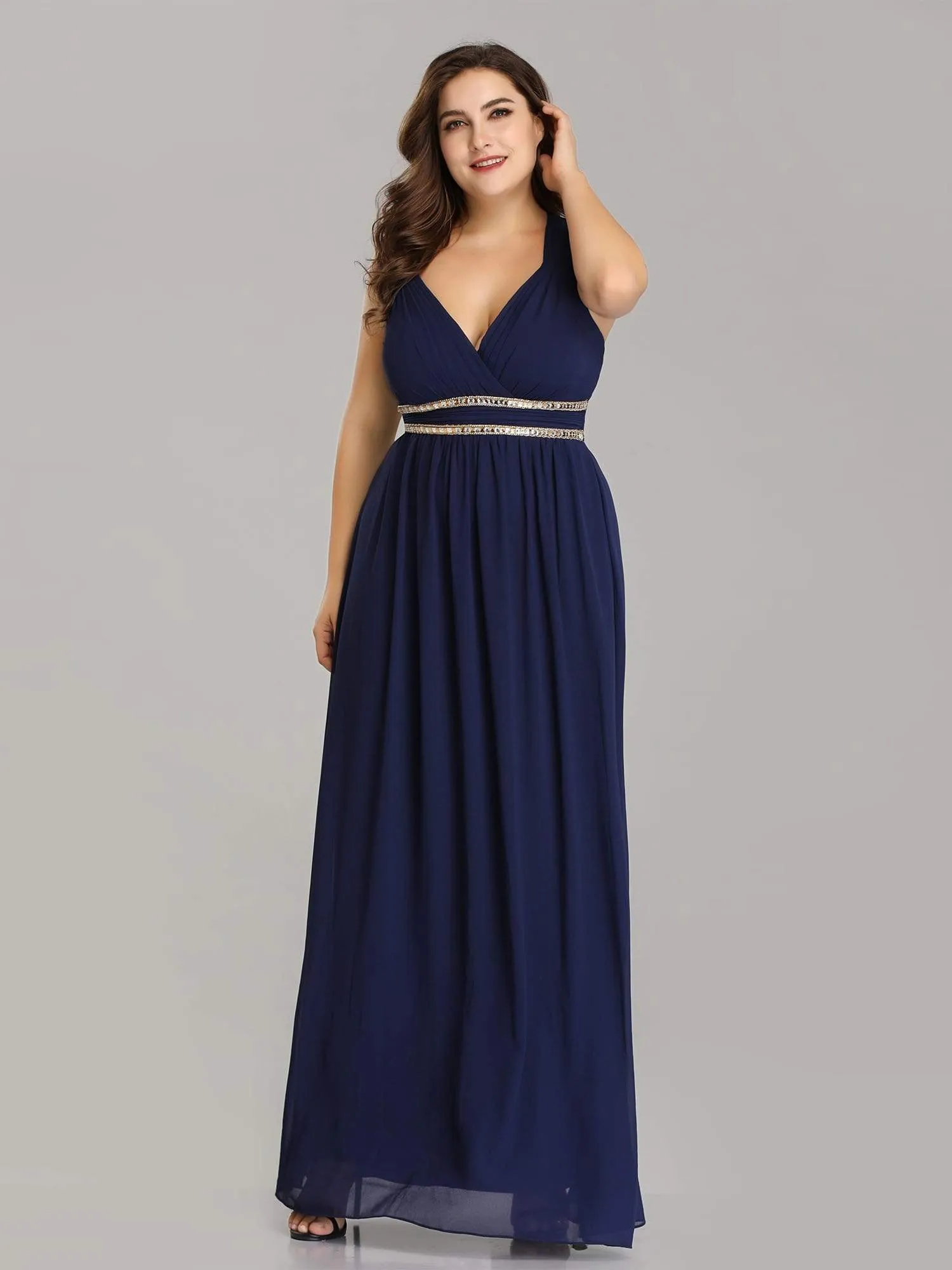 Sleeveless Grecian Style Bridesmaid Dress for Women