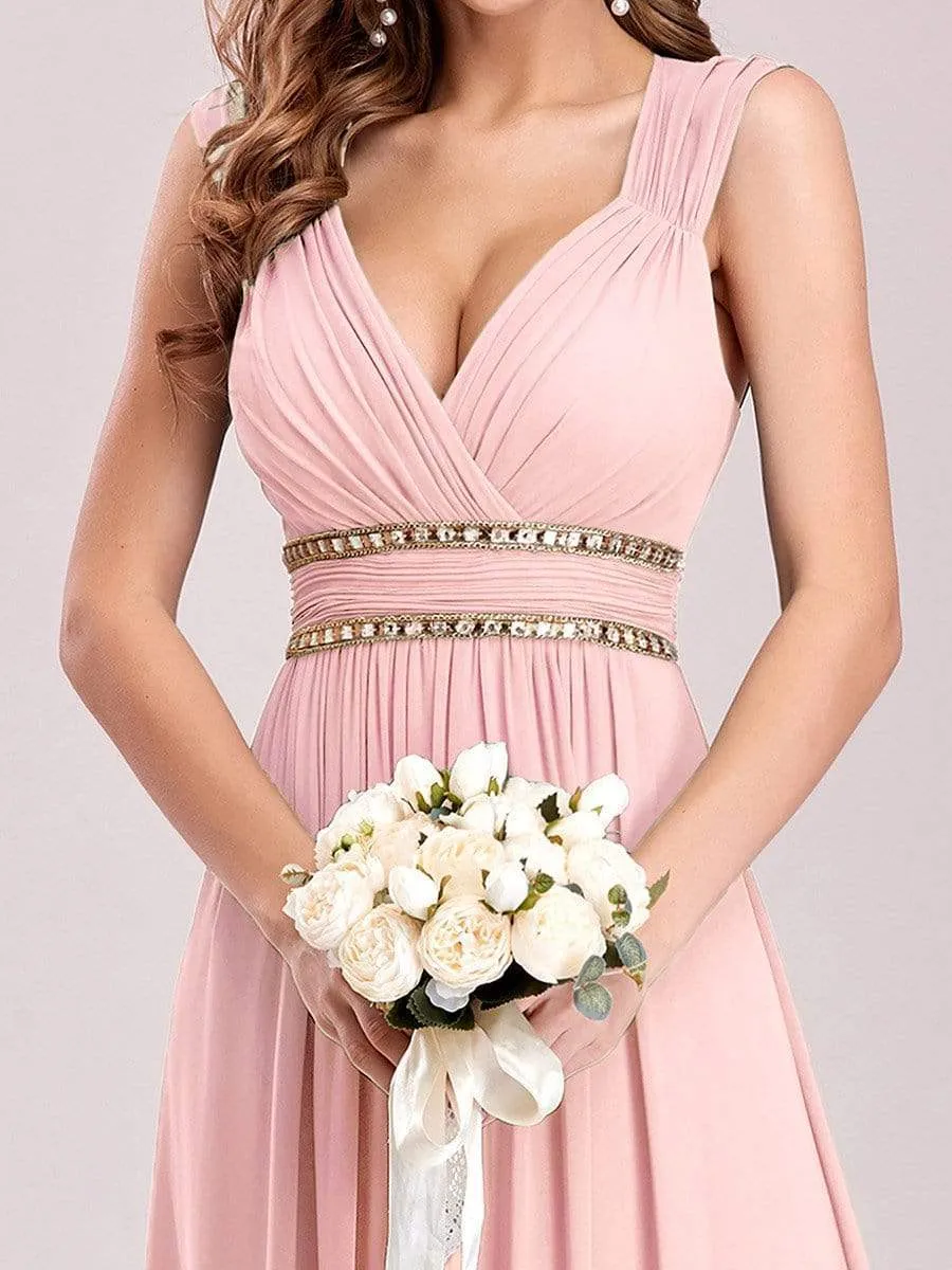 Sleeveless Grecian Style Bridesmaid Dress for Women