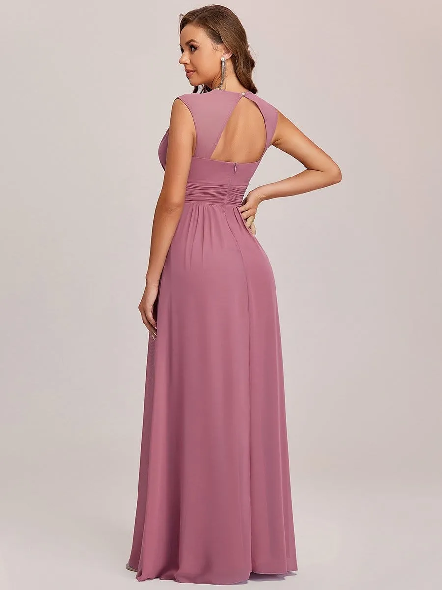 Sleeveless Grecian Style Bridesmaid Dress for Women