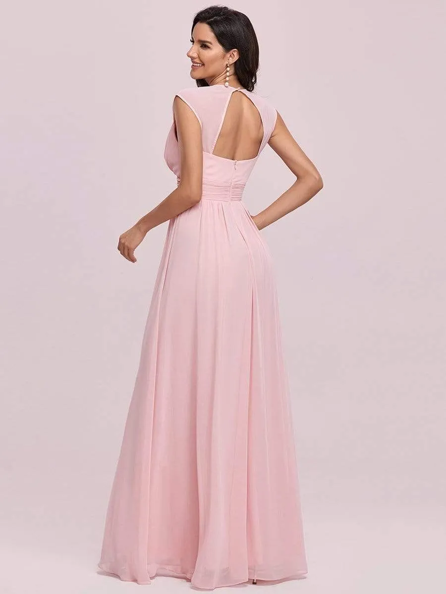 Sleeveless Grecian Style Bridesmaid Dress for Women