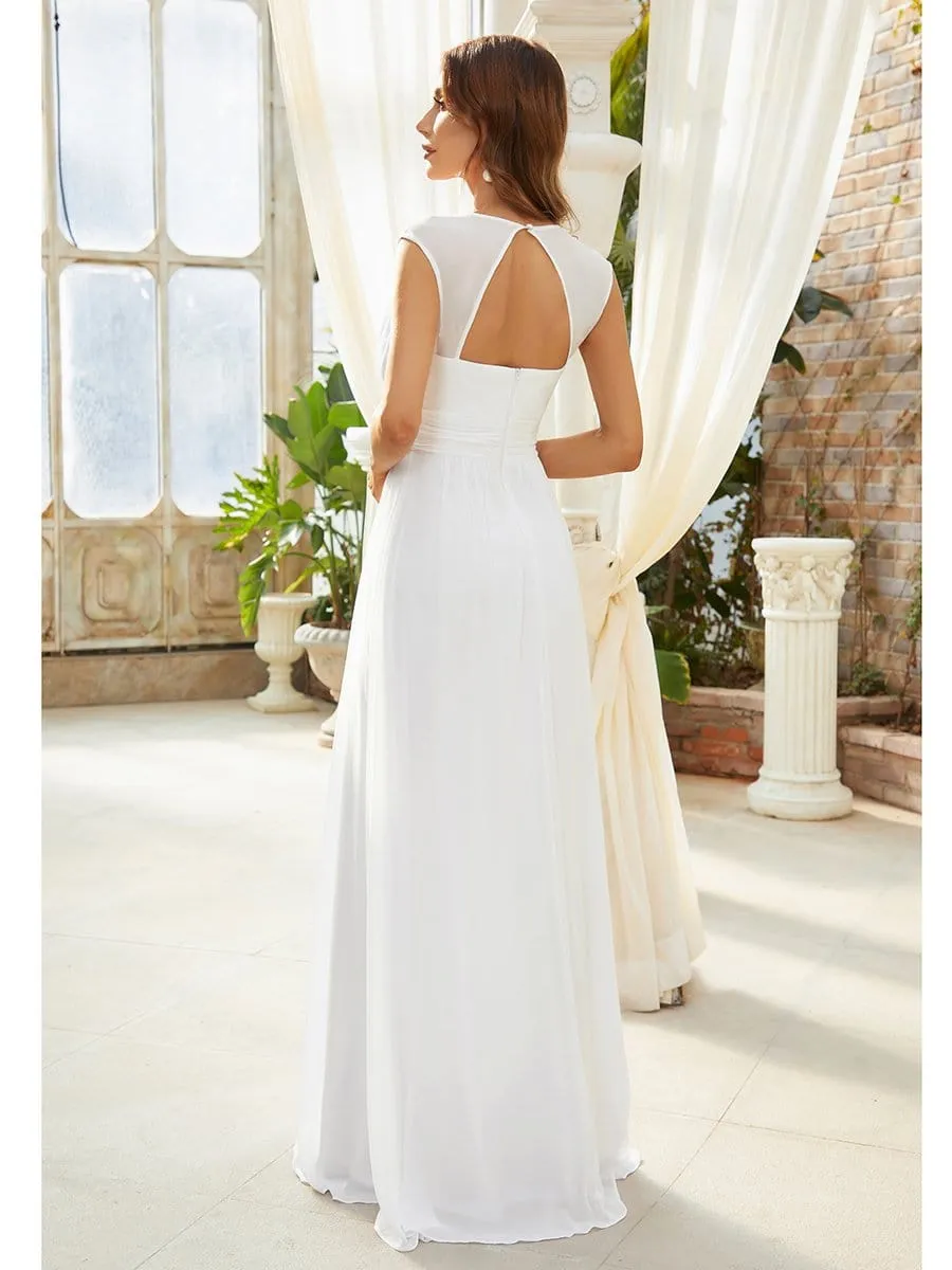 Sleeveless Grecian Style Bridesmaid Dress for Women