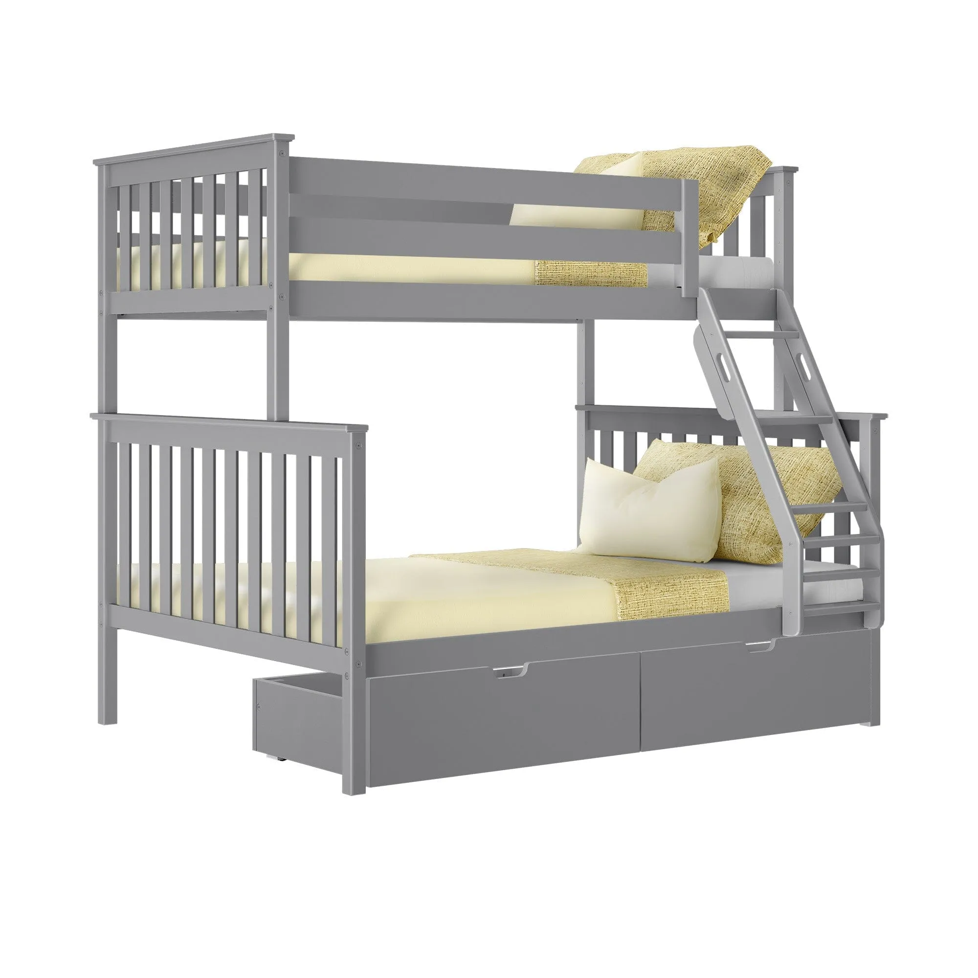 Twin Over Full Bunk Bed With Storage Drawers