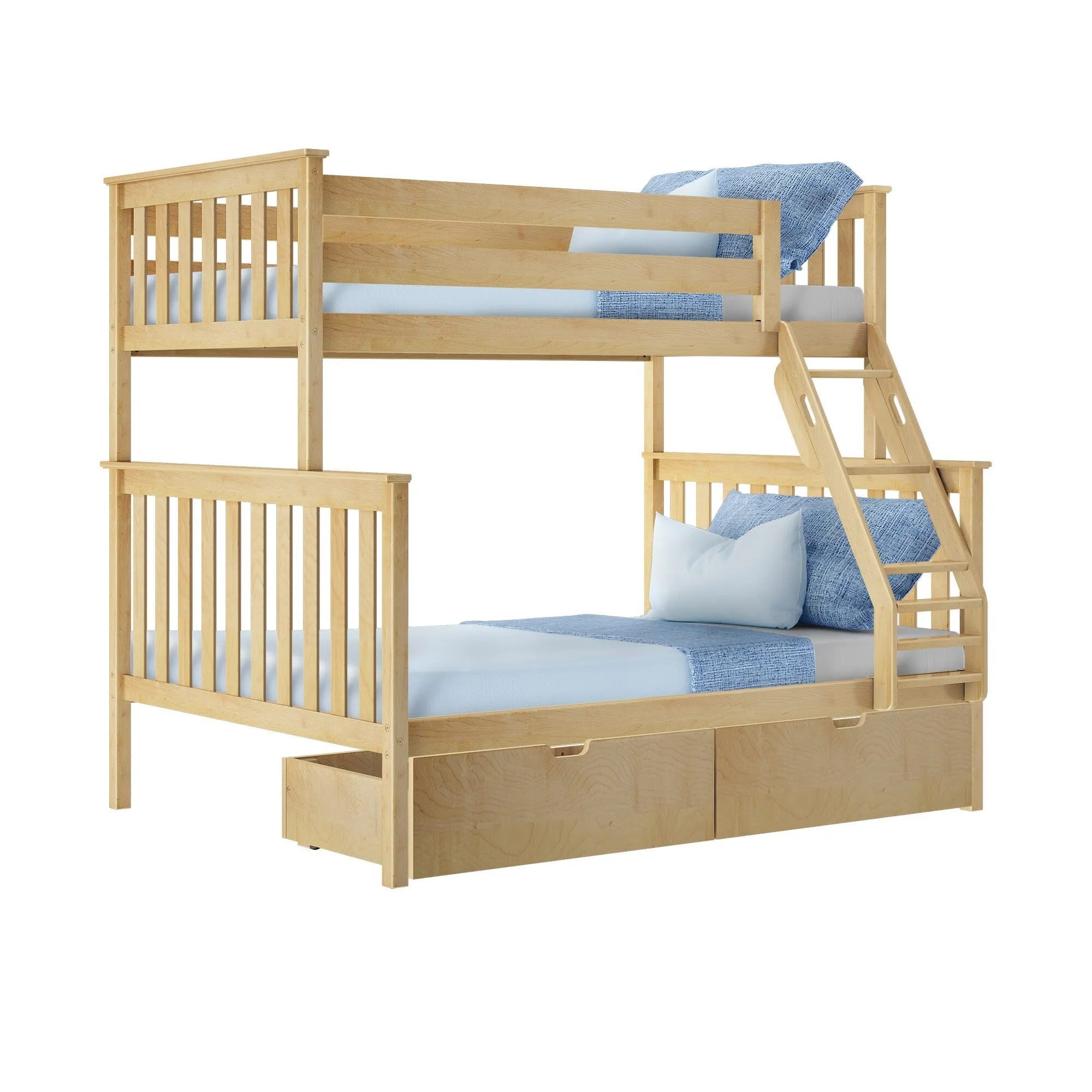 Twin Over Full Bunk Bed With Storage Drawers