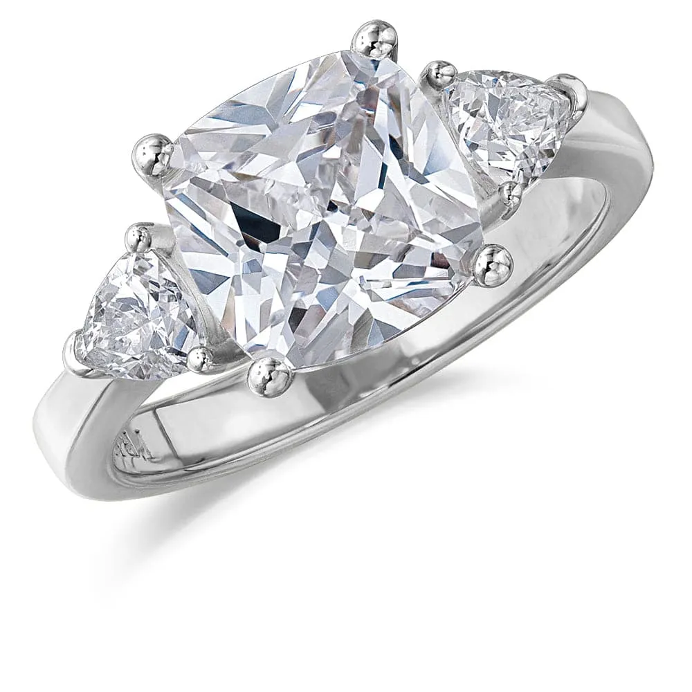 Vintage Cushion Cut Trilogy Ring